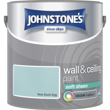 New Duck Egg Soft Sheen Johnstones Paint Can