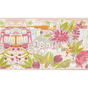 Oilily Home Pink / Multi City Border by AS Creation 96130-2