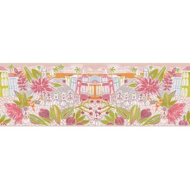 Oilily Home Pink / Multi City Border by AS Creation 96130-2