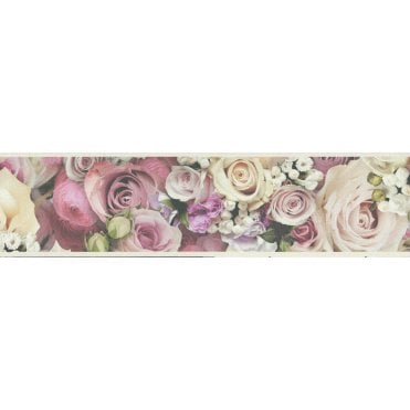 Only Border Romantic Roses Pink Self Adhesive Border by AS Creation 39044-1
