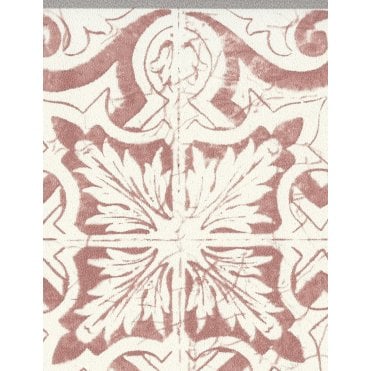 Only Borders 10 Tile White / Red Self Adhesive Border 3651-62