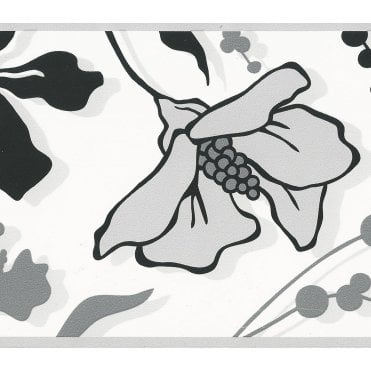 Only Borders Illustrated Bloom Mono Self Adhesive Border by AS Creation 9047-20