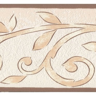 Only Borders Leaf Scroll Beige / Brown Border by AS Creation 2030-45