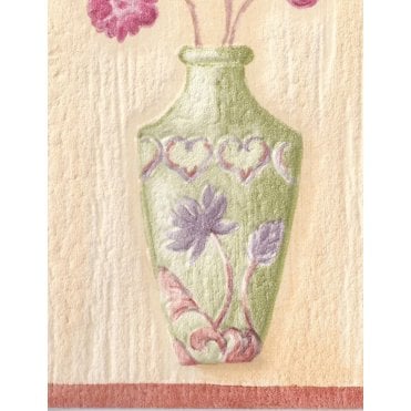 Oriental Vase and Flowers Border Cream / Peach by AS Creation 6175-21