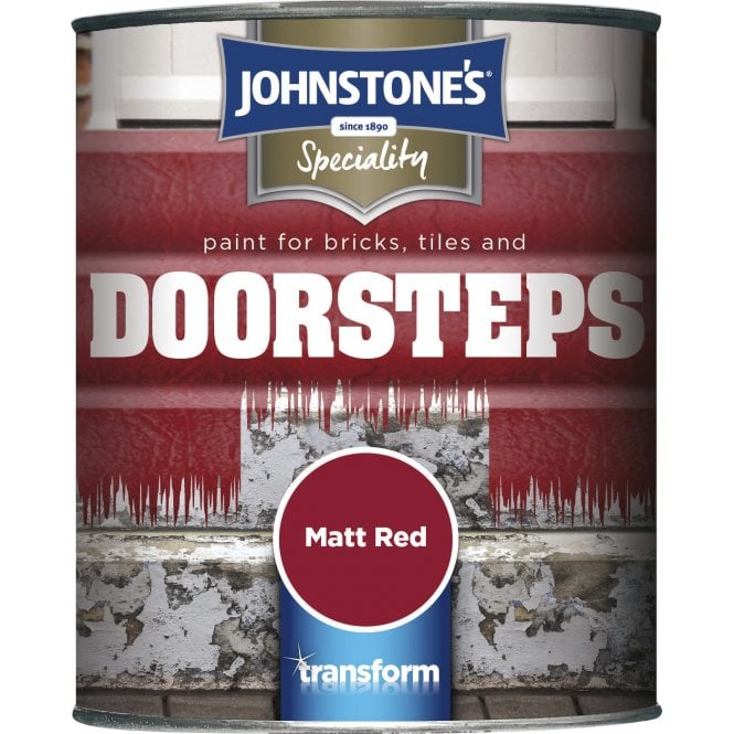 Paint For Bricks, Tiles & Doorsteps Matt Red - Johnstone's Speciality Paint