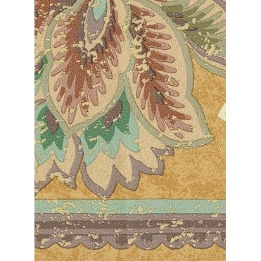 Palace Gardens Jacobean Floral Mustard 10 Metre Vinyl Border By Fine Decor B5237