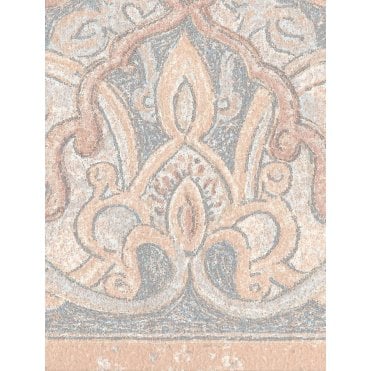 Pizarro Peach / Steel Blue 10 Metre Border by Coloroll 210719