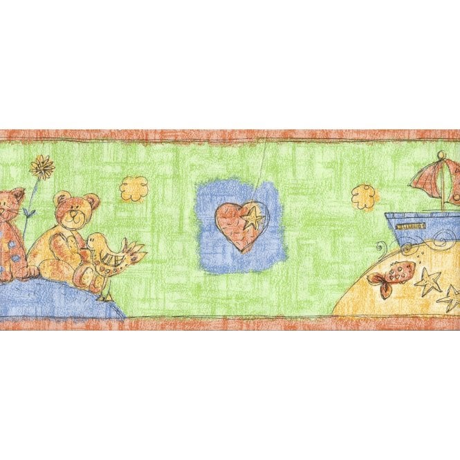 Playaway Green Border by Wilson Wilcox 1439/42