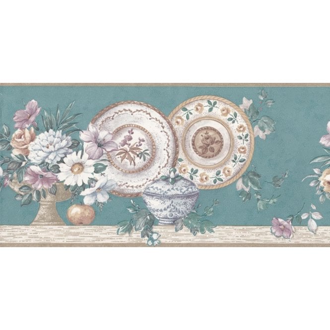 Pot Pourri Green Vinyl Border by Coloroll 265559