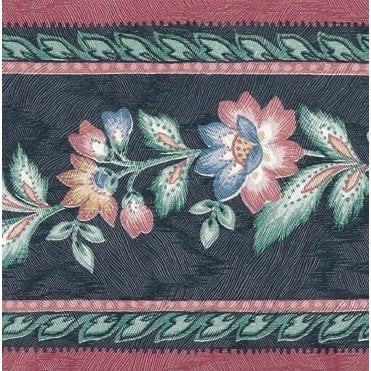 Provencale Floral Navy / Red Border by Coloroll 256984