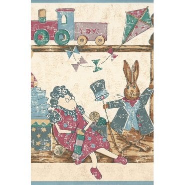 Rhymetime Rascals Blue Wide Border by Mammas & Papas 55089