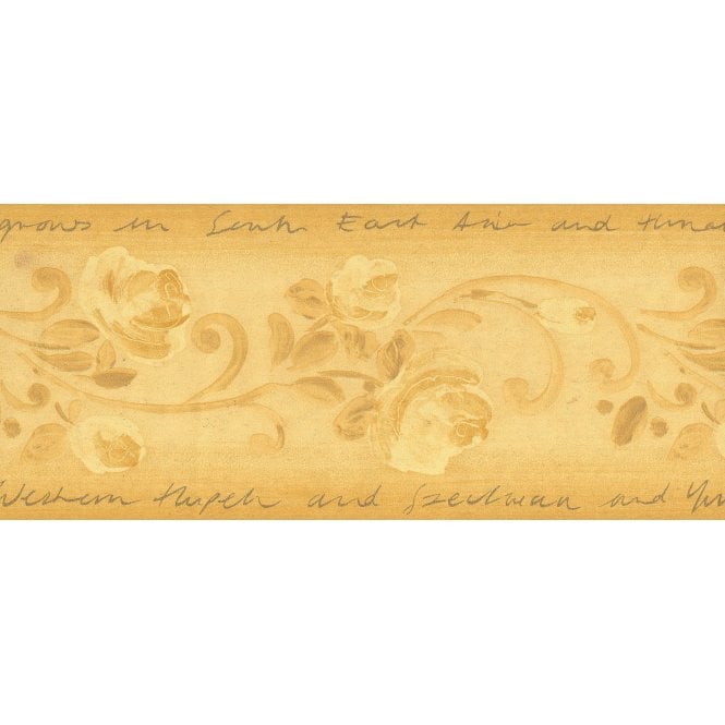Romantic Rose Trail Yellow Border by Zen H196780