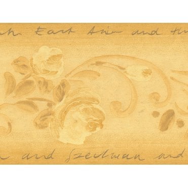 Romantic Rose Trail Yellow Border by Zen H196780