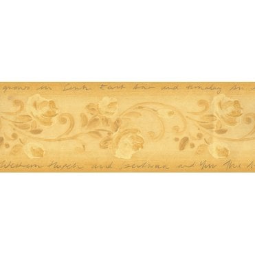 Romantic Rose Trail Yellow Border by Zen H196780