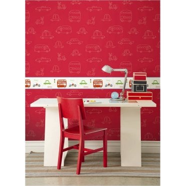 Rush Hour Multi Coloured Border by Decorline DLB07538