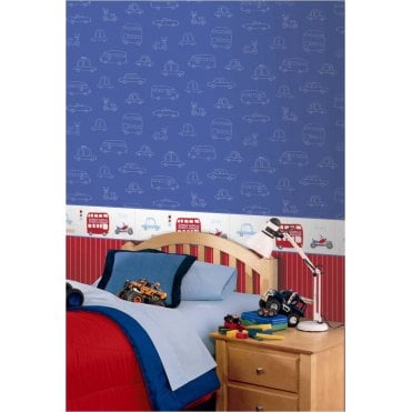 Rush Hour Multi Coloured Border by Decorline DLB07538