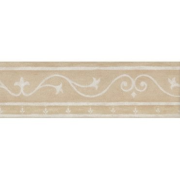 Salinas Scroll Beige / White 10 Metre Border by Ideco 63001