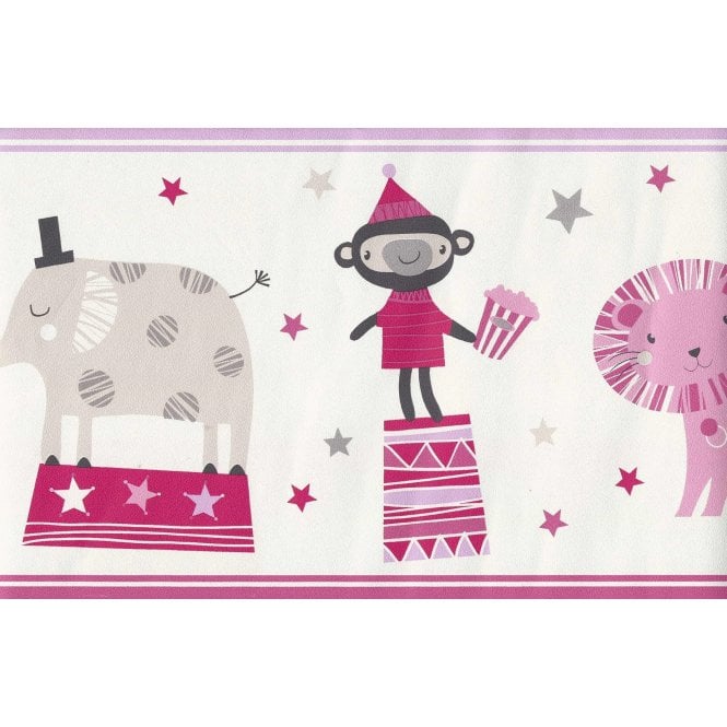 SAMPLE - Bambino Circus Pink Border by Galerie 245400