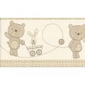 SAMPLE - Bear & Boo Beige / Cream Border by Decorline DLB50070
