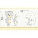 SAMPLE - Bear & Boo Lemon / Grey Border by Decorline DLB50071