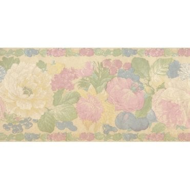 SAMPLE - Botanica Pastel Floral 10 Metre Border by John Wilman 189350