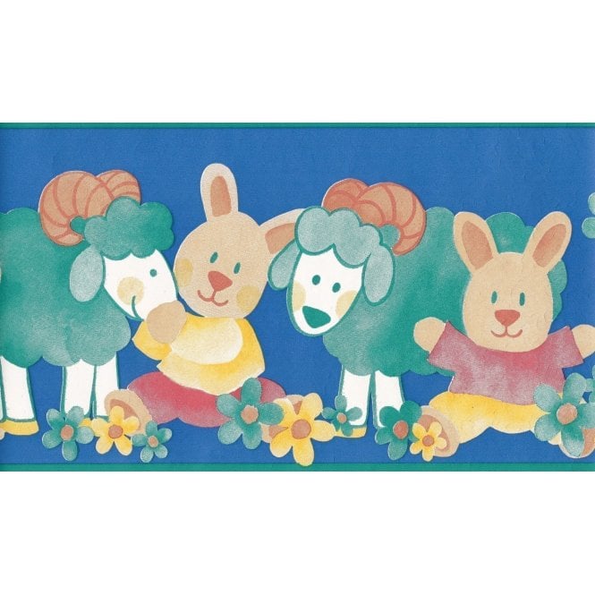 SAMPLE - Bunny Blue Border by Coloroll 500261