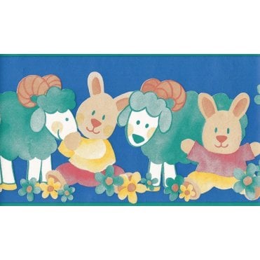 SAMPLE - Bunny Blue Border by Coloroll 500261