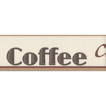 SAMPLE - Cappuccino Coffee Cream / Brown Self Adhesive Border by AS Creation 2808-17
