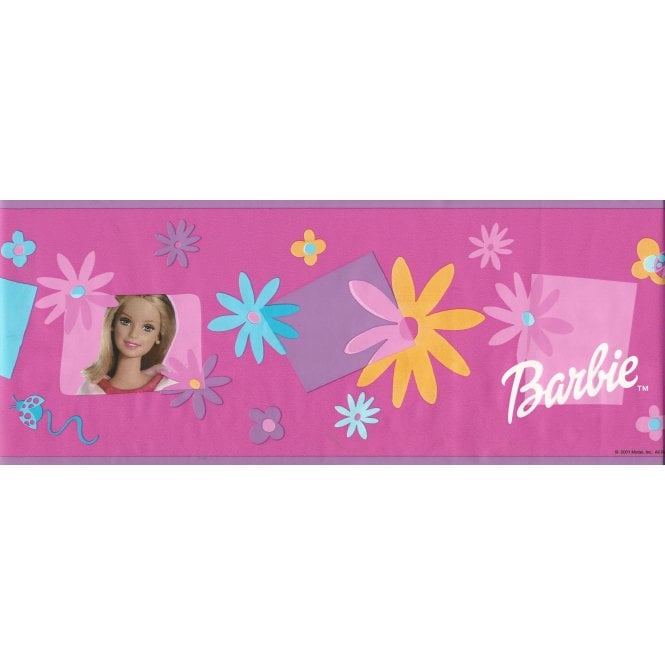 SAMPLE - Classic Barbie Springthing Pink Border by Vymura 19-196