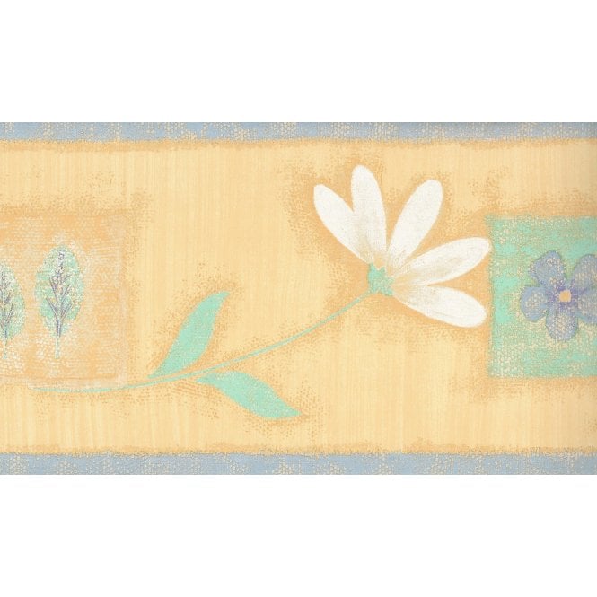 SAMPLE - Daisy Chain Yellow / Green / Blue Border by Euro 0090/3