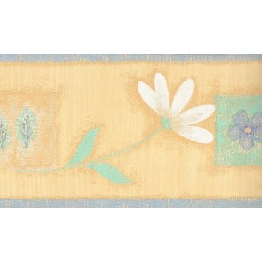 SAMPLE - Daisy Chain Yellow / Green / Blue Border by Euro 0090/3