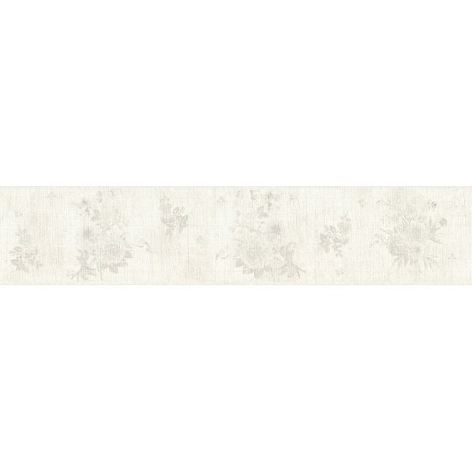 SAMPLE - Djooz Shabby Chic Grey Floral Border AS Creation 35876-4