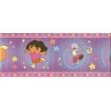 SAMPLE - Dora The Explorer Purple Self Adhesive Border by Decofun DORAEXPL