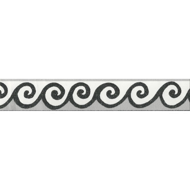 SAMPLE - Einzelbett Scroll Narrow Mono Border by AS Creation 34323-1