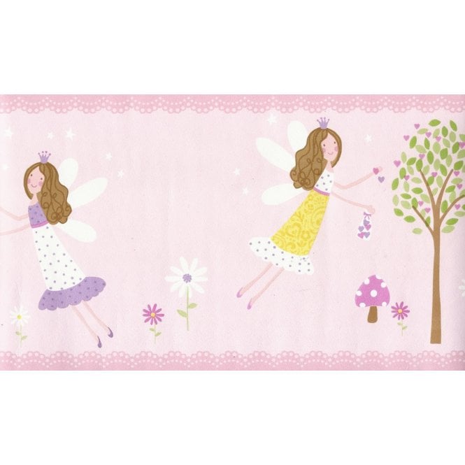 SAMPLE - Fairy Garden Pink Border by Decorline DLB50083