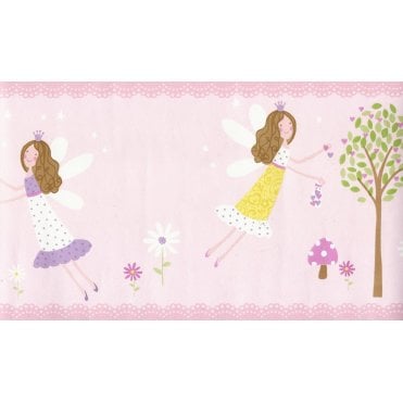 SAMPLE - Fairy Garden Pink Border by Decorline DLB50083