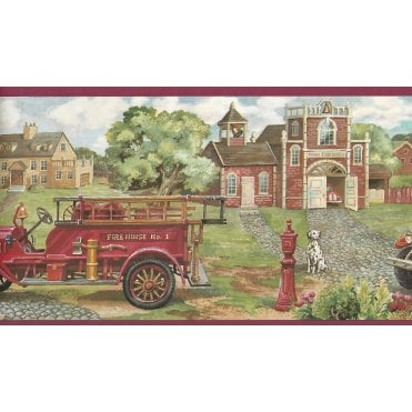 SAMPLE - Fire Engines Red Border by Rosedale CYB1483