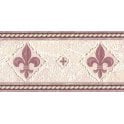 SAMPLE - Fleur De Lys Pink Blown Vinyl Border by Country Decor 4206B