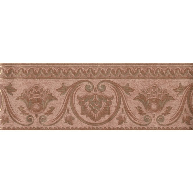 SAMPLE - Fleur de Lys Terracotta Border By Crown 58993