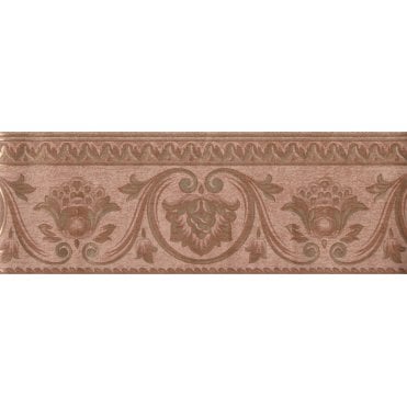 SAMPLE - Fleur de Lys Terracotta Border By Crown 58993