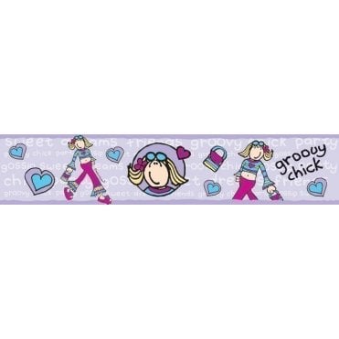 SAMPLE - Groovy Chick Lilac Border by Bang on the Door