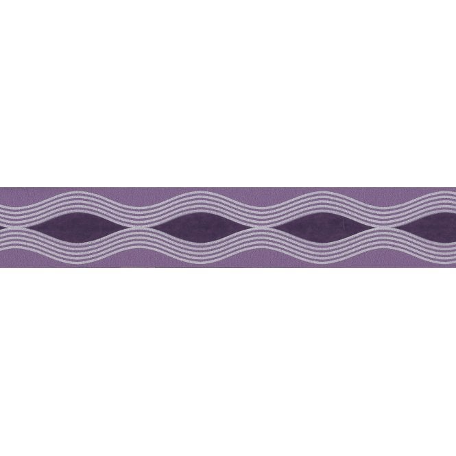 SAMPLE - Infinity Wave Purple Self Adhesive Narrow Border by AS Creation 2603-21