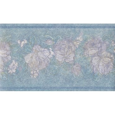 SAMPLE - Julianna Floral Blue 10 Metre Border by John Wilman 524458