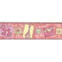SAMPLE - Kiddywinks Pink / Lime Border by Wilson Wilcox 1400/11