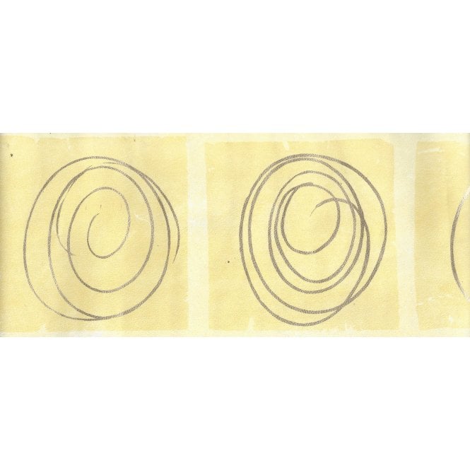 SAMPLE - Metallic Swirl Yellow Border By Crown 59957