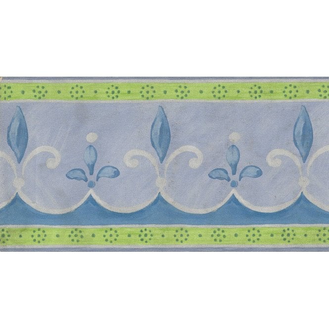 SAMPLE - Minette Fleur De Lys Lilac Self Adhesive Border 354451
