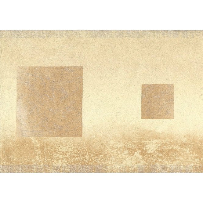 SAMPLE - Modern Ombre Square Motif Natural / Silver 10 Metre Border by Brandenburger 308-3