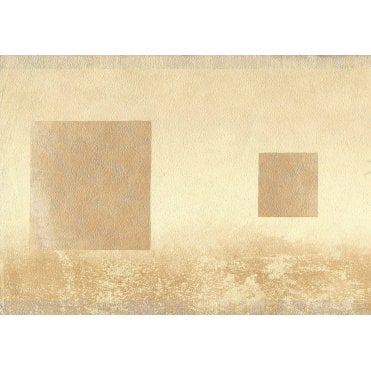 SAMPLE - Modern Ombre Square Motif Natural / Silver 10 Metre Border by Brandenburger 308-3