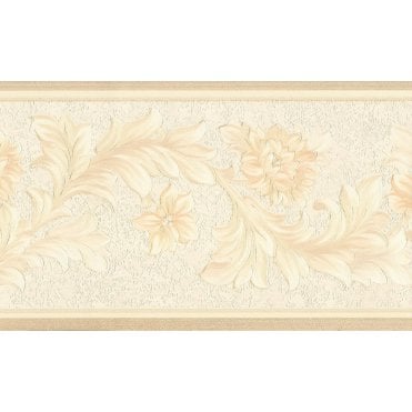 SAMPLE - Neapolis 3 Silk Acanthus Scroll Lemon 10 Metre Border by Galerie 00302