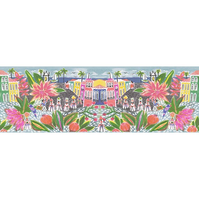 SAMPLE - Oilily Home Multi Coloured City Border by AS Creation 96130-1